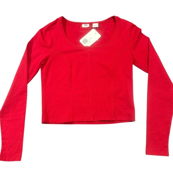 Levi's Vibrant Red Long Sleeve Women's Top - Picture 4 of 7